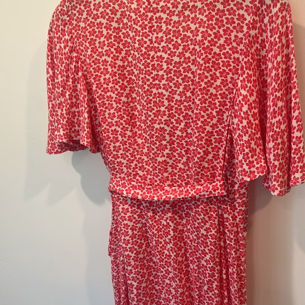 Billabong All For You Red Floral Wrap Dress - Picture 12 of 15